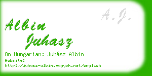 albin juhasz business card